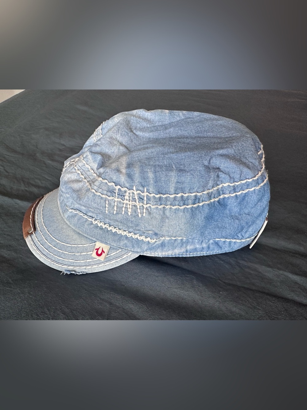 VTG Y2K True Religion Light Blue Distressed Cotton Cadet - Picture 2 of 11
